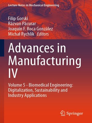 cover image of Advances in Manufacturing IV